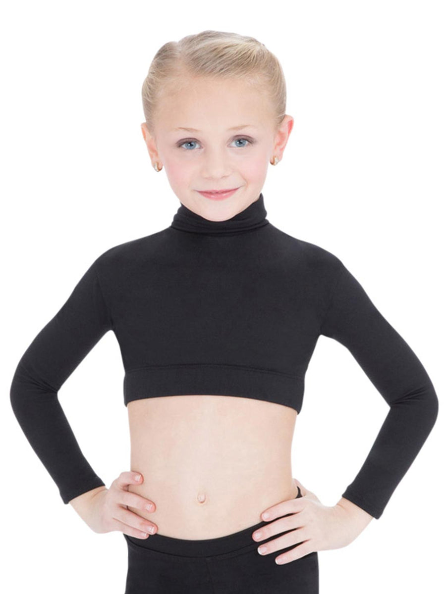 Capezio TB107C Child Turtleneck Long Sleeve Crop Top – Dancerland.com
