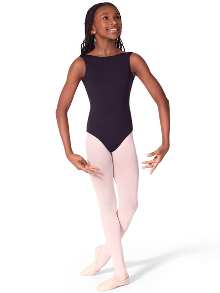 Tweens' Boatneck Tank Dance Leotard with Low Back by Capezio | Style EL105T