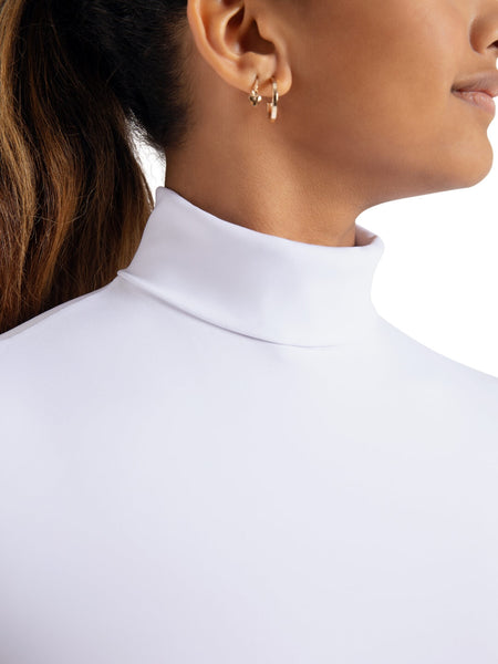 White Turtleneck Long Sleeve Leotard Capezio