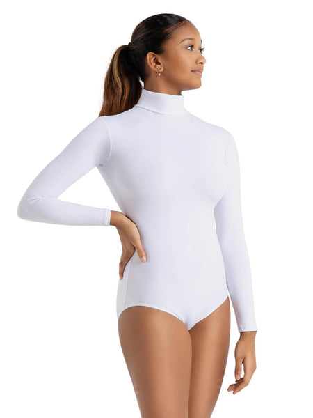Capezio White Turtleneck long sleeve leotard