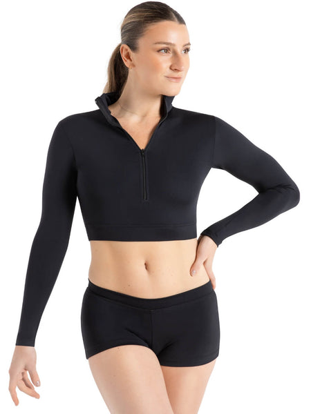 Ladies Capezio Turtleneck Crop Top