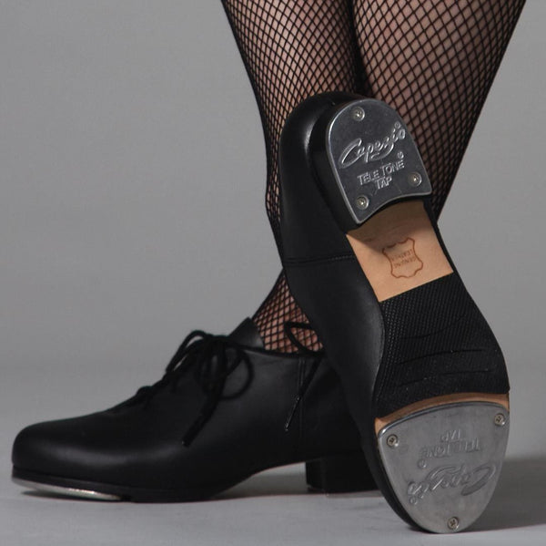 CG19C Capezio Black Full Leather Full Sole Tap Shoes