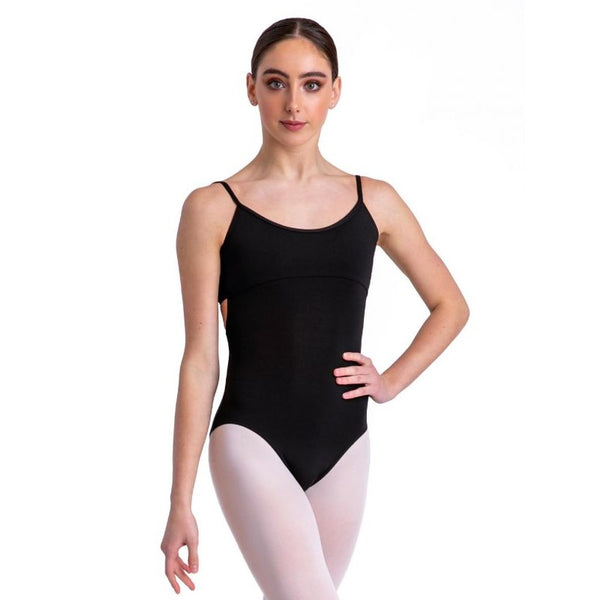 Camisole Leotard with twist back (MC102) Black
