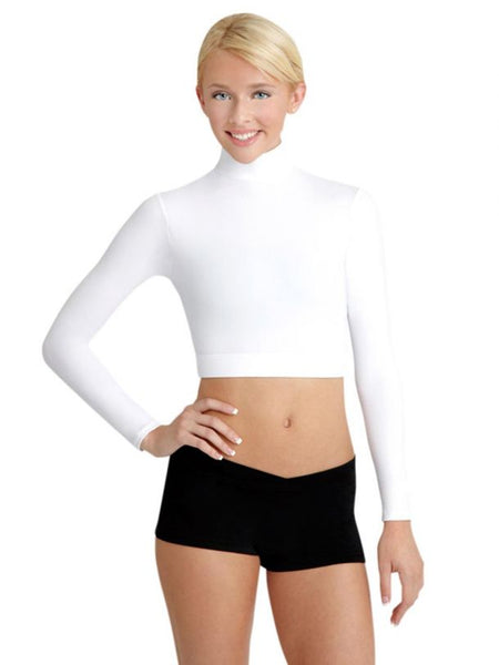 Capezio Crop Top Long Sleeve Turtleneck TB107