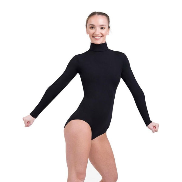 TB41 Black Capezio Turtle Neck Long Sleeve Leotard