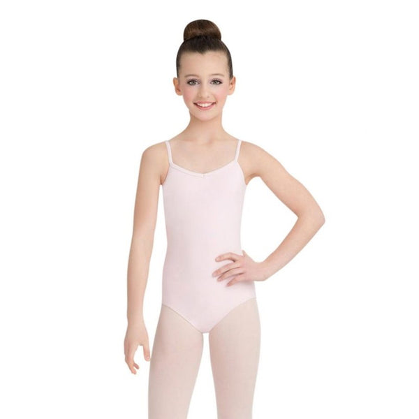 capezio v neck camisole leotard girls pink Cc102c
