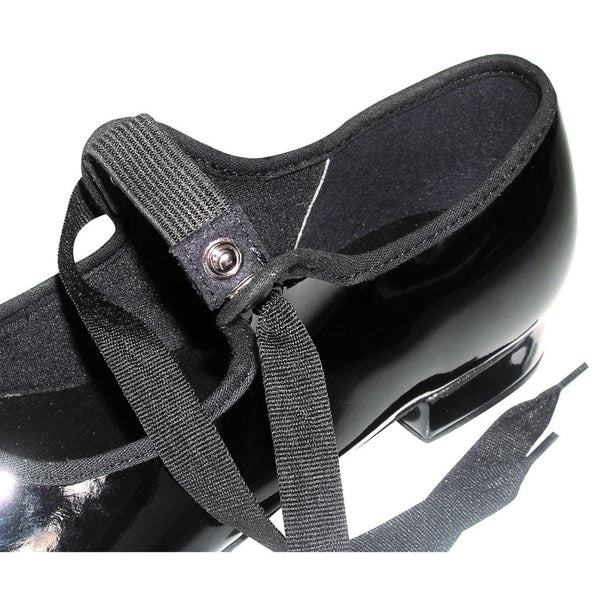 So Danca Valiant - TA36 Big Girls' and Ladies Vegan Tap Shoes (Caramel or Black) w Elastic Snap Closure