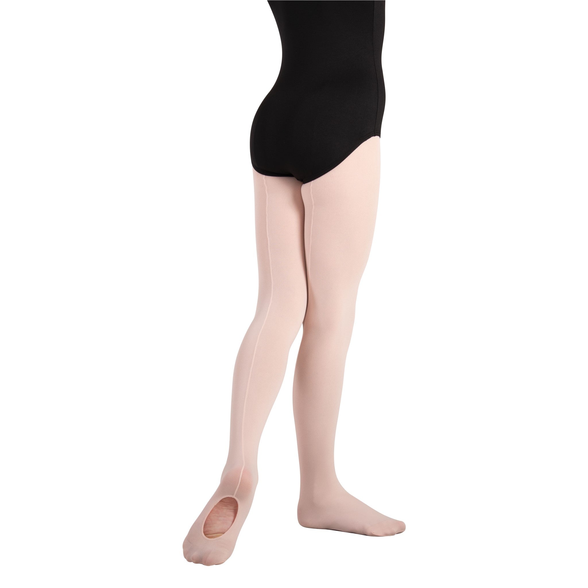 C45 Backseam Mesh Girls Convertible Dance Tights by Body Wrappers