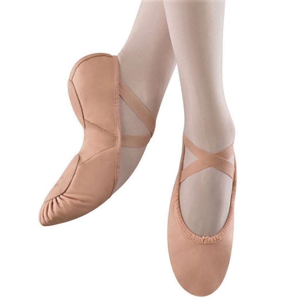 Bloch Dansoft II - Scarpe Da Ballo Per Bambine In Pelle, Suola Divisibile. Rosa, Taglia Extra Stretta. Perfette Per La Danza!