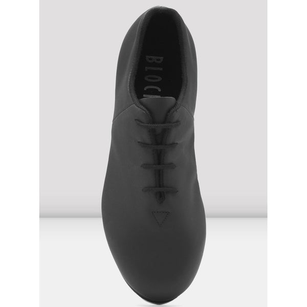 S0388G Child Tap Flex Split Sole Leather Tap Shoes Black