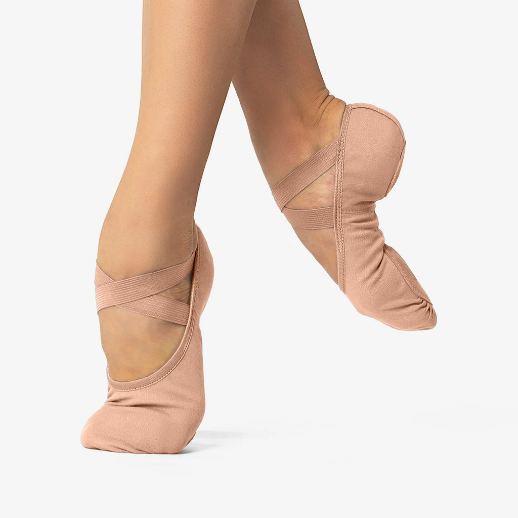 So Danca SD16 ADULT Stretch Canvas Ballet Shoes White Black